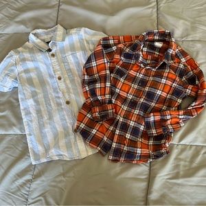 Lot of 2 Boys Button up shirt - 1 Children’s Place & 1 Carters Size 4T
